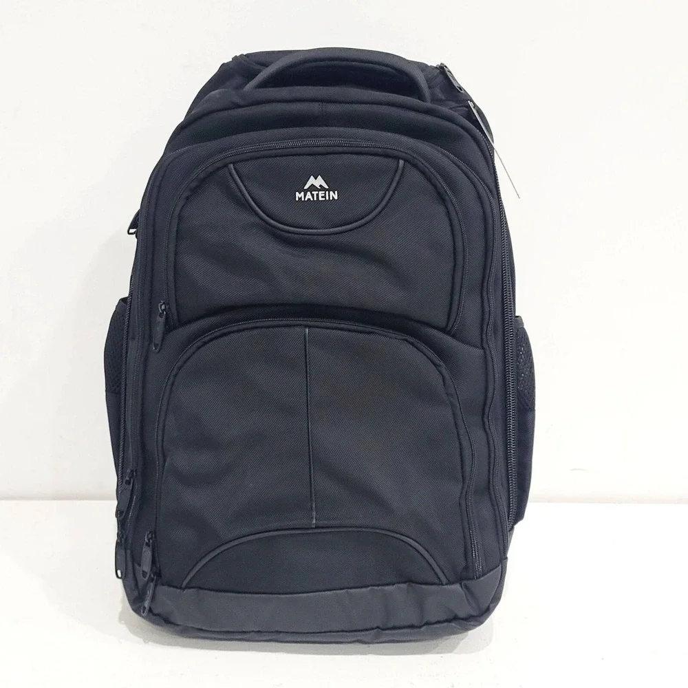 MATEIN Wheels Backpack 18 inch Rolling Travel Suitcase Computer Laptop Bag Black